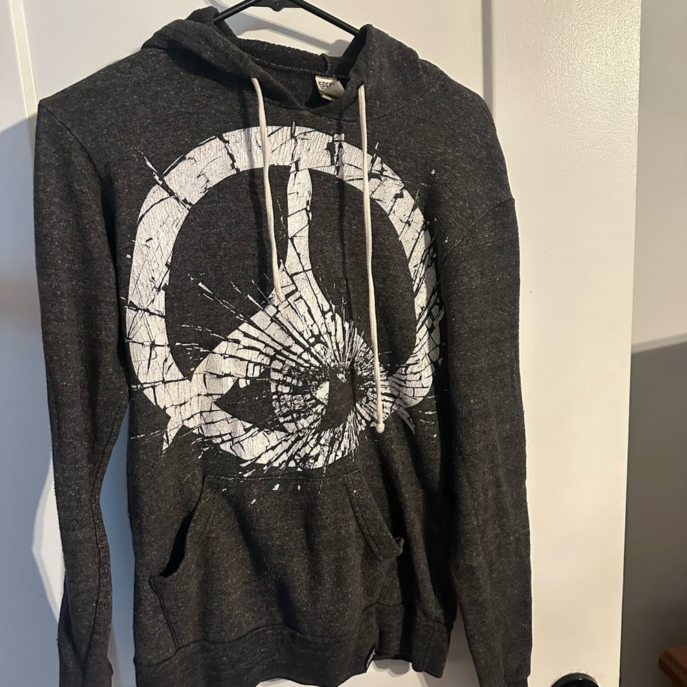 Heather dark grey hoodie light weight stheart